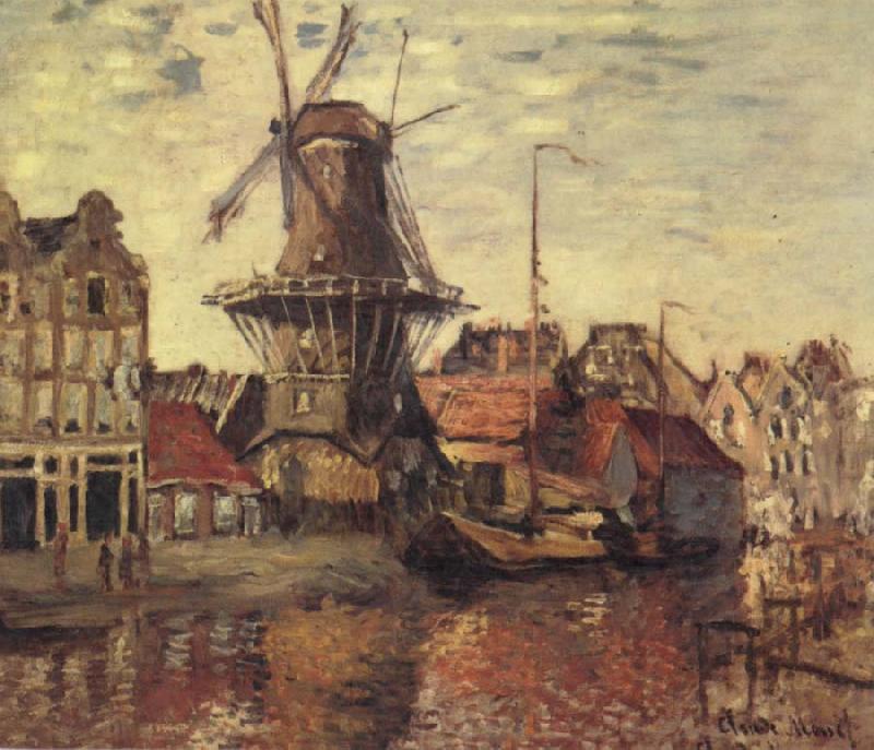 Claude Monet THe Windmill on the Onbekende Gracht Germany oil painting art